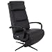 Produktbild Raburg Louming Relaxsessel Thomas in Omega-SCHWARZ, 2 Motoren, Relaxfunktion, Echtleder, Alu-Gestell SEIDEN-SCHWARZ, 360° drehbar, Home-Funktion, bis 115 kg