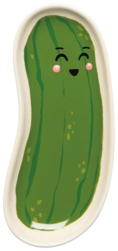 Jubilee Pickle Pal Shaped Stoneware Dish 3 x 6.75in  