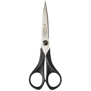 Victorinox Haushaltsschere, Bastelschere, Papierschere, Scharfe Klinge, 16 cm, Robuster Kunststoffgriff, Rostfreier Stahl, schwarz