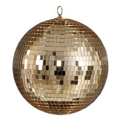 Boule disco de Noël 25 cm Mica champagne, l'éclat haut de gamme chez vous