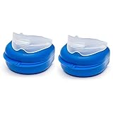 LUPO Professioneller Zahnfleisch Schutz 2-Pack Anti Schnarch Pressen Knirschen Zähne Bruxismus Prävention Mund Nacht Guard Formbar Sport Hygienisch Schlaf Hilfe
