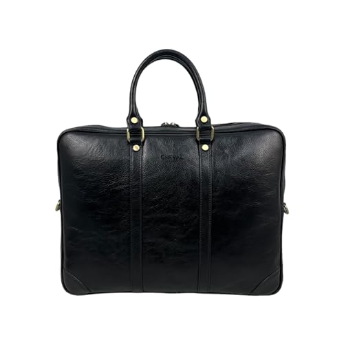 Business Briefcase Charles, Genuine Leather Made in Italy