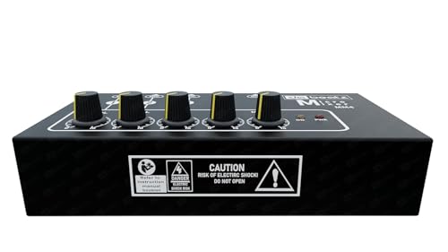 Image of Dabeatz 4 channel mini audio mixer, audio interface for recording studio, ultra low noise mixer for PC /Recording, Ideal for small club, Streaming, Singing, Gaming, Micro for Sub-Mixing, DB-MM4
