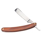 Anneome Manuelles Rasiermesser aus Rostfreiem Stahl mit Elegantem Holzgriff Ausgewogenes Gewicht für Präzise Kontrolle Vintage Barber Design Klassischer Nassrasierer für Herren Tägliche