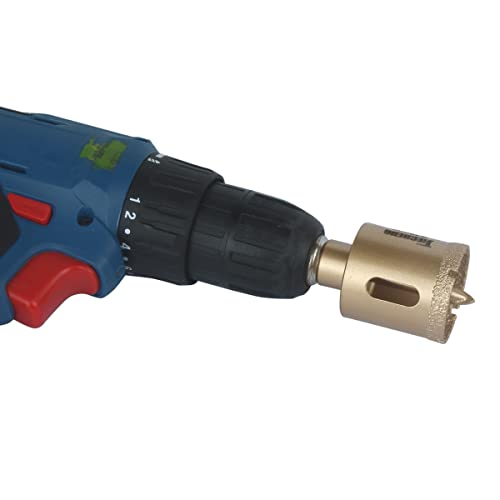 Image of Brazed Diamond 1-1 /2 inch Hole Saw with Center Drill Bit | Ceramic, Porcelain, Tile, Glass, Granite Quartz, Marble, Gemstone, Dry Drilling, 38mm