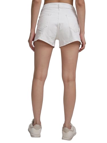Image of Tokyo Talkies Women's Regular Fit Denim Shorts | Stretchable Shorts