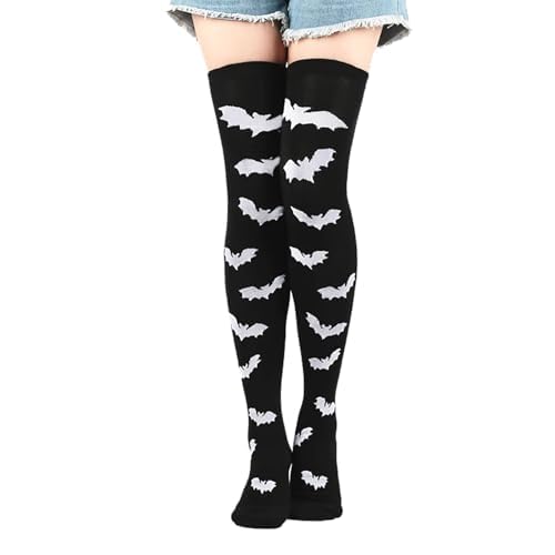 Meia 7/8 Longa Adulto Festa Fantasia Halloween Cosplay: Modelo Morcego Opções Cores (BR, Alfa, Único, Regular, Alto, Laranja)