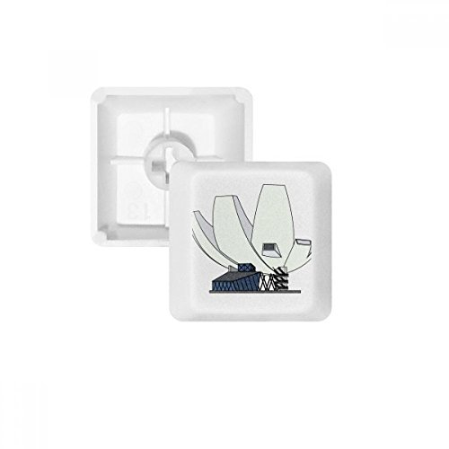 Clavier Mécanique Keycaps PBT Singapour Art Science Museum Blanc