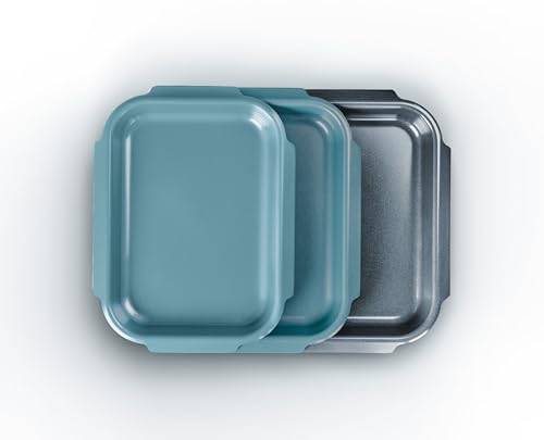 Joseph Joseph Nest™ Bake 3-Piece Non-Stick Baking Tray Set, Carbon Steel, Easy-Pull Handles, Stackable, Space-Saving Design, 10-Year Guarantee - Image 4