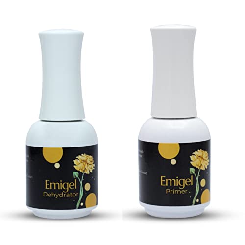 Coslifestore 2 PCS 15ml each- Nail Art Salon Professional Nail Prep Dehydrator Air Dry No Acid Primer Enamel UV Gel Nail Polish Kit for DIY at Home Nail Care Kit