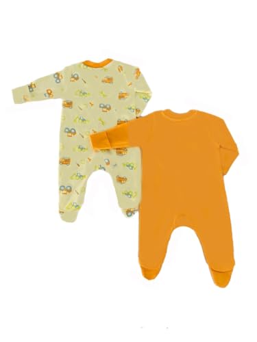 Image of Sleepsuit Romper for New Born Babies /Infant (3-6 Months, Orange)