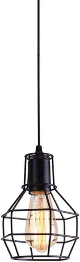 Luminaire Suspendu Industriel en métal Noir réglable culot E27