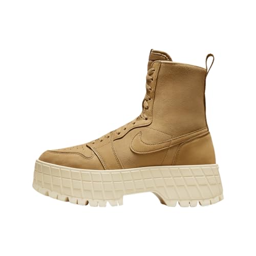 Air Jordan 1 Brooklyn Women's Boots (FJ5737-700, Wheat/Wheat/Muslin) Size 8