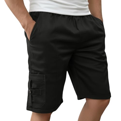 Image of NINQ Men's Half Cargo Shorts Featuring a Slim Yet Relaxed fit, Designed for Comfort. Stylish Casual Shorts with Functional Pockets, Perfect for Casual wear.