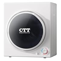 CTT 3.5 Cu. Ft. Clothes Dryer, 1500W Electric Dryers for Clothes, 110V Electric Clothes Dryer with Stainless Steel Drumble for 13.2 lbs. with 4 Automatic Drying Modes (White)