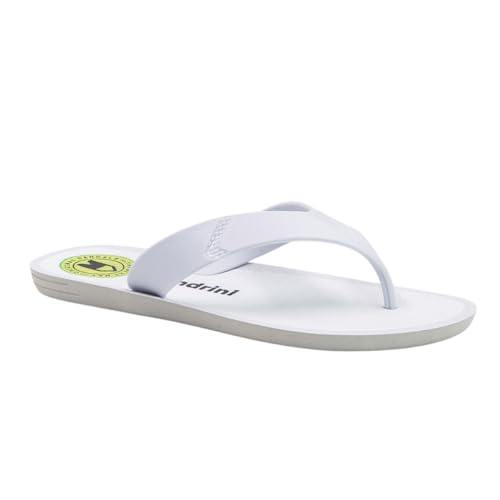 Chinelo Wave Sandrini Masculino Confortável Antiderrapante (Branco, BR, Adulto, Numérico, 40)