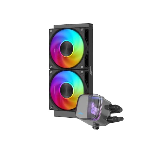 SAMA L70 240mm ARGB Enfriador Líquido para CPU,Enfriador de Agua AIO para PC,con Ventiladores de Rodamiento Hidráulico de 28mm,Compatible con Intel LGA 1851/1700/1200/115X y AMD AM5/AM4,Negro