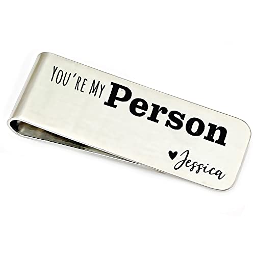 You're My Person Money Clip Personalized Gift Wallet Money Personal Wallet Husband Money Clip Men's Initials Gift Friend Gift Idea Person PERSON-MONEY