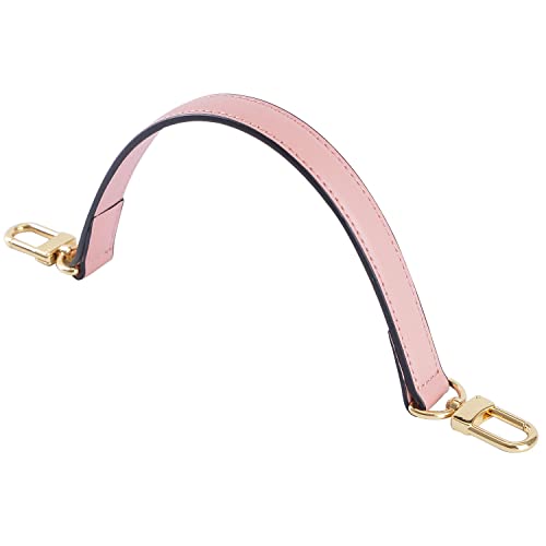 Image of Genuine Leather Plain Strap Replacement Top Handle Leather Strap for Handbag (Pink, 14.5 in)
