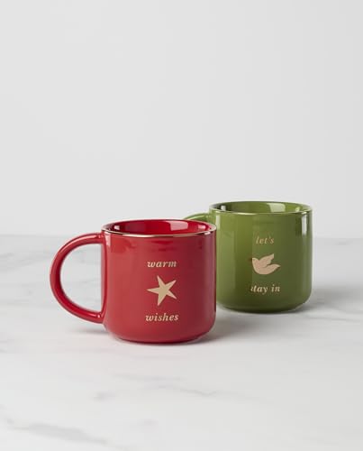 Set de 2 tazas Kate Spade Be Jolly en porcelana miniatura 5