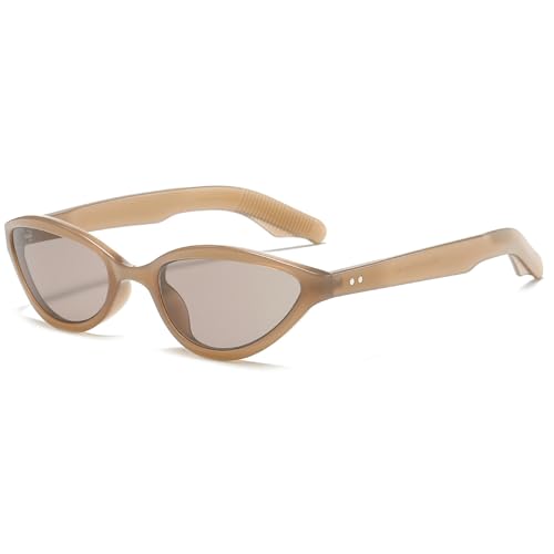 Cat Eye Sunglasses for Women Vintage Champagne Sun Glasses Trendy Shades Eyewear Retro Ladies Cat Eye Sunglass UV4002