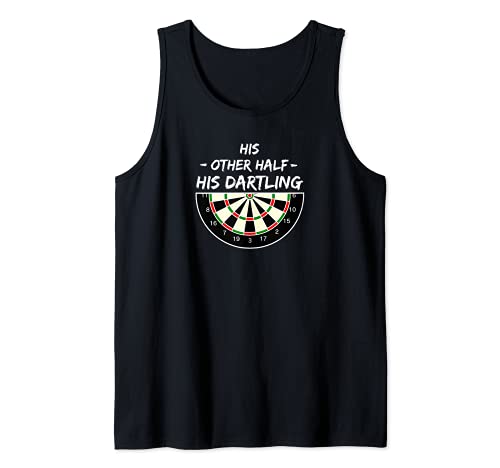His other half - his dartling - darling darts player couple Tank Top, Black