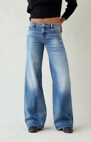 PacSun Women's Casey Low Rise Baggy Jeans Medium Indigo3