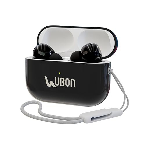 Image of UBON Bt-160 True Wireless Earbuds Upto 26H Playtime, Noise Isolation Touch Operations Bluetooth Headset Black - in Ear