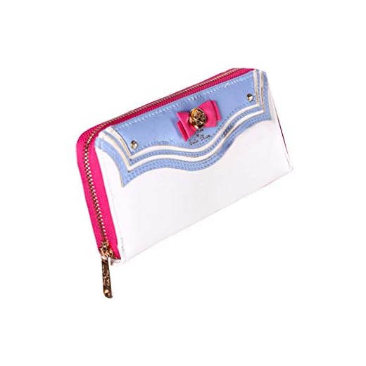 Anime Cartera de Piel sintética con Cremallera de Metal, 19 x 9,1 x 2,7 cm