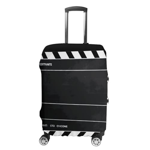 Classic Movie Clapboard Black Luggage Cover, Washable Elastic Suitcase Cover Protector Fit 18-32 Inch Luggage