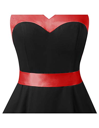 Image of DRESSTELLS Women's Vintage 1950s Cocktail Dress, Retro Tea Party Halter Swing Dresses