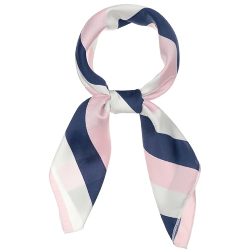 Allegra K 70cm Stripe Print Square Scarves Kerchief Neck Head Scarf Neckerchief Headband for Ladies