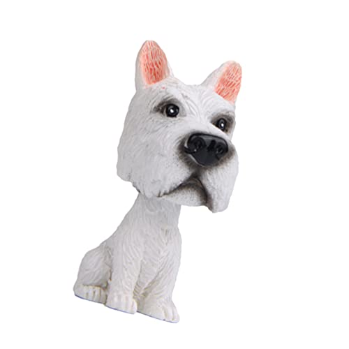 Gatuida Décoration De Voiture avec Chien Schnauzer Résine Accessoire Intérieur Ornement De Dessin Animé pour Affichage De Voiture