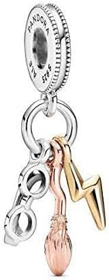 CHARMYS Sterling Silver Harry Potter's Glasses, Nimbus 2000 Broom, Lightning Bolt Scar Charm - Compatible with Pandora Charms for Women, Charm Bracelet Charms - Harry Potter Charms for Bracelets - Image 2