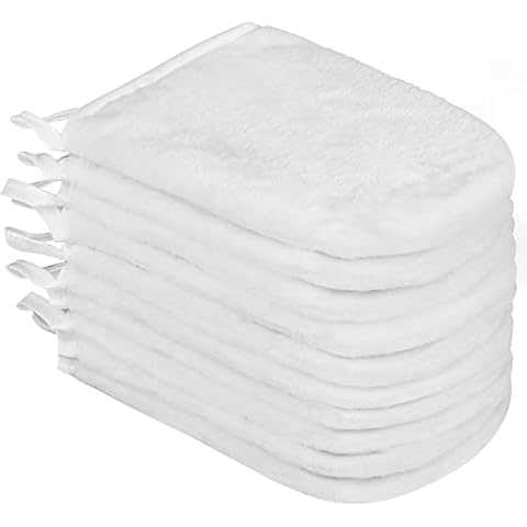 PHOGARY 10 Stück Mikrofaser-Waschhandschuhe, Crystal Velvet Cover