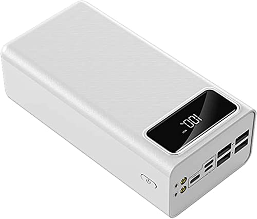 Cargador portátil Cargador portátil, Pantalla LED de Carga rápida de 1A Banco de energía de 50000Mah, Paquete de baterías externas de 4 Salidas Compatible con el 99% de los Dispositivos USB