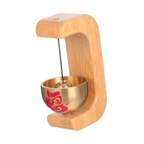 Toyvian 磁吸ドアベル 木製チャイム付き 磁式簡単設置 店舗玄関用 玄関チャイム おしゃれなインテリア 磁気取付 クリアな音色で来訪者を優