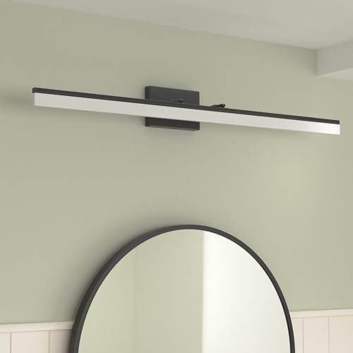 Image of Aipsun Modern LED Vanity Light Adjustable Bathroom Light Fixtures Over Mirror Rotatable Vanity Lighting 5500K 40 inch Black