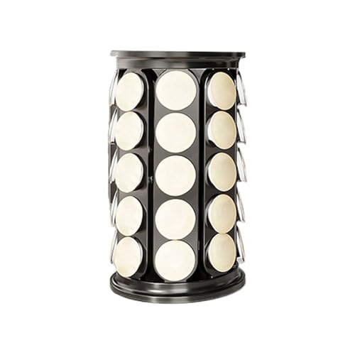 Huvqianu Organizador de Cápsulas de Café | Soporte Giratorio Almacenamiento para Cápsulas de Café,Dispensador De 360 Grados Para Cocina Y Hogar - Encimera De Bar Muebles Y Apartamentos