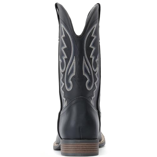 Image of IUV Cowboy Boots For Men with Wide Square Toe Western Retro Boot