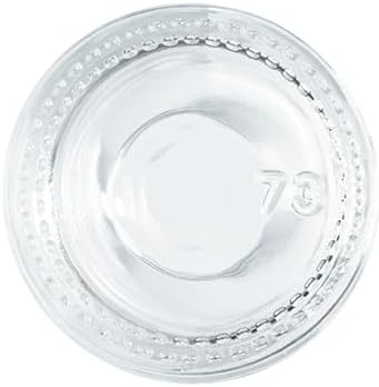 Miniatura 5 de GlassBottleOutlet Paquete de 24 unidades de 2 oz. Redondo Boston transparente con tapa de cono de poliéster negro