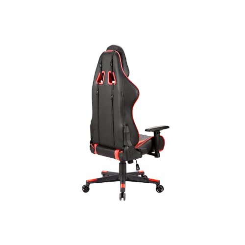 Kitsune Sedia gioco professionale, regolabile inclinazione e altezza, braccioli regolabili in 2D, base in nylon, reclinabile a 180°, ergonomica, gas a pistoni di classe 4, similpelle, rosso - Sedia gaming - Immagine 9