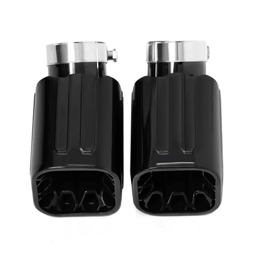Embouts d'échappement en acier inoxydable carrés noirs Style B L663