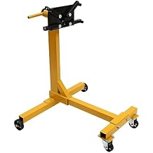 Carbon Steel Rotating Engine Stand, 1/2 Ton 1000 lb Engine Stand with 360 Degree Rotating Head,4-Caster,Tray and 4 Adjustable arms,for Vehicle Maintenance