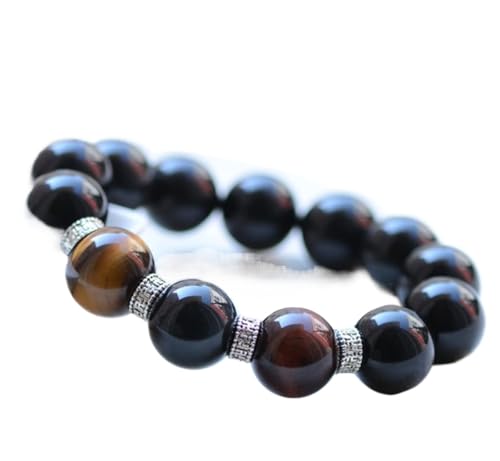 Amulette de richesse Feng Shui en obsidienne authentique et pierres fines