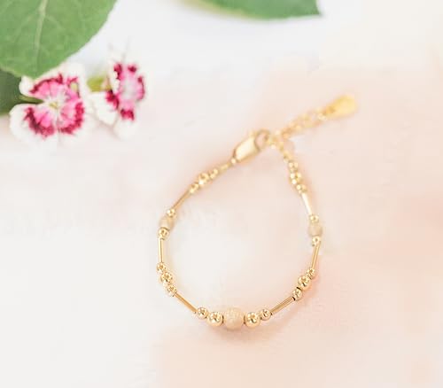 Cherished Moments Children's 14K Gold-plated and Sterling Silver Bracelet with Cultured Pearls, Liquid Gold and Silver Accents for Babies, Toddlers, and Little Girls3