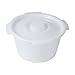 DMI Universal Replacement Plastic Commode Pail with Lid, Durable and Sturdy, Easy to Clean, Clear, 7 Quarts
