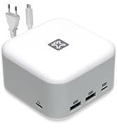 XtremeMac X-Cube Pro USB-C dockingstation (130 W), 6-in-1 hub voor MacBook en laptops, oplader, US...