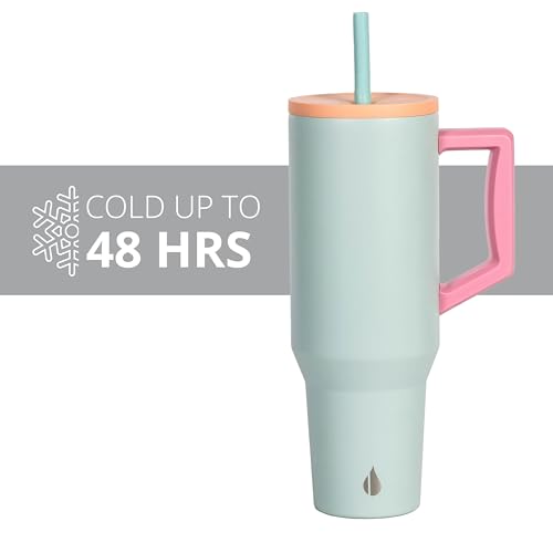 Image of Elemental Spill Proof 40oz Insulated Tumbler with Handle & Straw Travel Mug