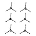 Hunpta @ 6 Stück Seitenbürste Set Kompatible mit für Ilife V3S/ V5S/ V5/ A6/ A4/ A4S, Saugroboter Ersatzteile Kehrroboter Staubsauger Ersatz Seitenbürste Bürste Zubehör Set